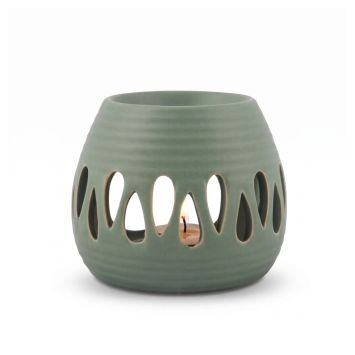 Green Ceramic Oil Burner for Zen Decor | Gecodart