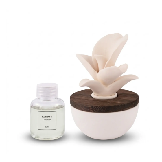 Ceramic Flower Fragrance Diffuser, Lavender Scent
