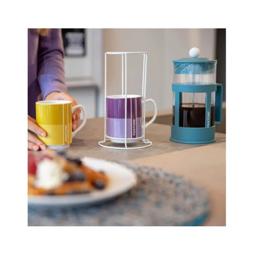 Set of 2 mugs and 1 blue French press