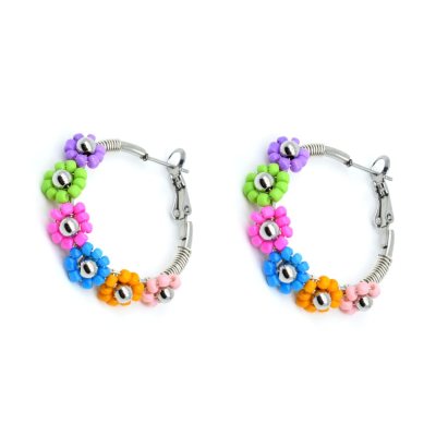 Flower earrings multicoloured