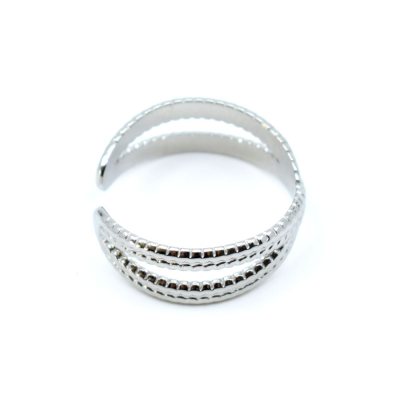 Ring silver plated, adjustable