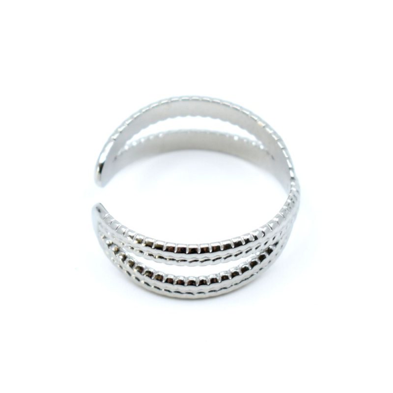 Ring silver plated, adjustable