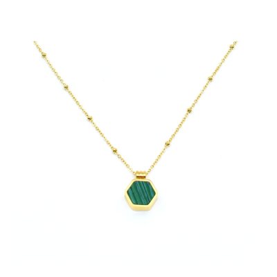 Emerald green gold hexagon...