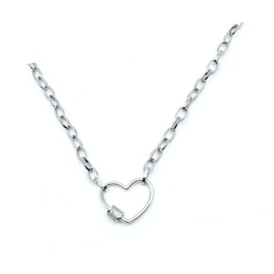 Chain necklace, silver...