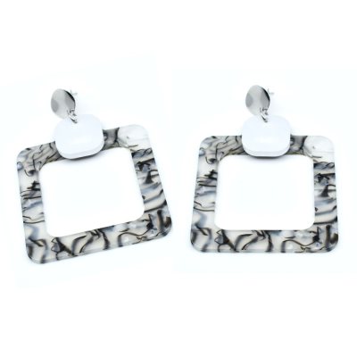 Square earrings anthracite...