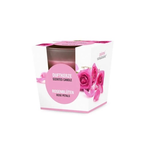 Candela profumata in vetro - Petali di rosa