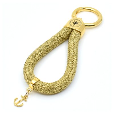 Porte-clés style marin doré