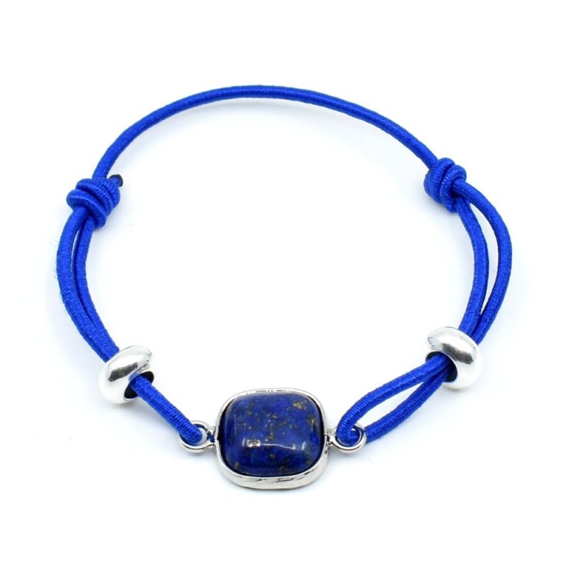 Bracelet élastique Bleu argenté