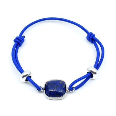 Elastic bracelet Blue silver