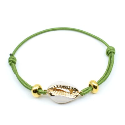 Bracelet élastique Vert doré