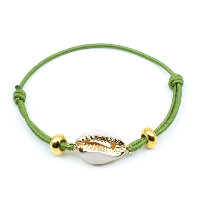Elastic bracelet green gold