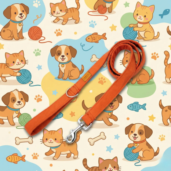 Guinzaglio per cani Terracota artigianale morbido e ultra-resistente