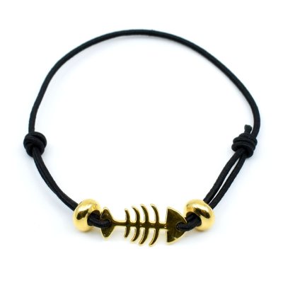 Bracelet élastique Noir doré