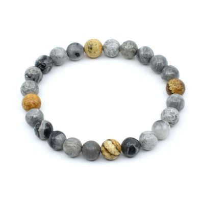 Natural stone bracelet grey...