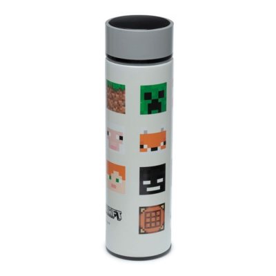 Insulated water bottle with digital thermometer, Minecraft