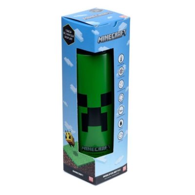 Bottiglia isolata con termometro digitale, Minecraft Creeper