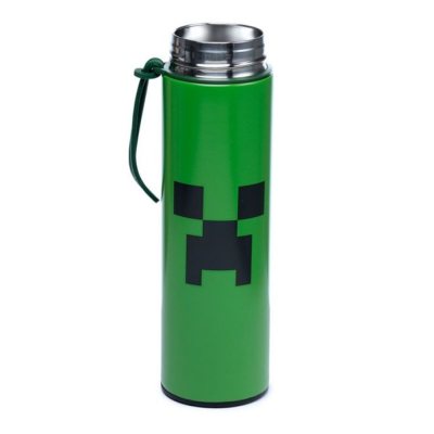 Isothermische Trinkflasche mit Digitalthermometer, Minecraft Creeper