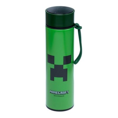 Bottiglia isolata con termometro digitale, Minecraft Creeper