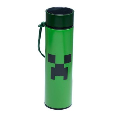 Insulated bottle with digital thermometer, Minecraft Creeper
