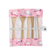 Set di posate in bambù riutilizzabili con custodia motivo unicorno Set di posate in bambù riutilizzabili con custodia motivo unicorno