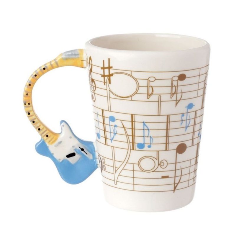 Mug partitions musicales - Guitare blue