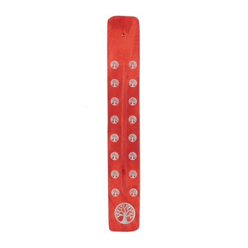 Wooden incense holder - Red color