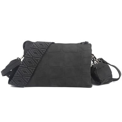 New Orleans Shoulder Bag and Pouch - Black