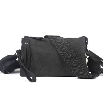 New Orleans Shoulder Bag and Pouch - Black