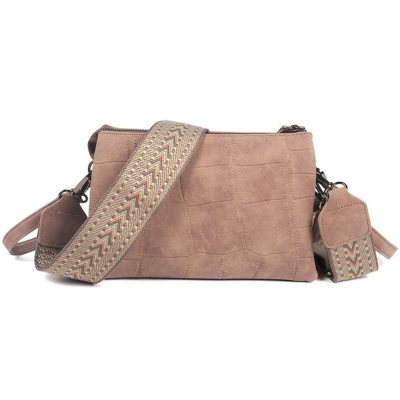 New Orleans Shoulder Bag and Pouch - Taupe