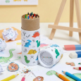 Dinosaurier-Buntstiftehalter mit 12 Buntstiften inklusive Dinosaurier-Buntstiftehalter mit 12 Buntstiften inklusive