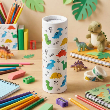 Kids Dinosaur Pencil Tube with 12 Colors | GECODART