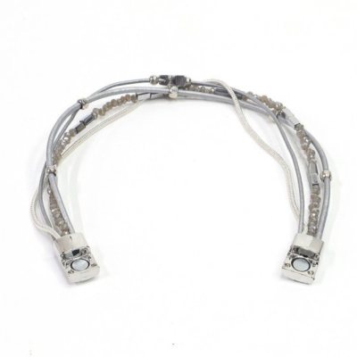 Bracelet Sally - Argent - Avec perles