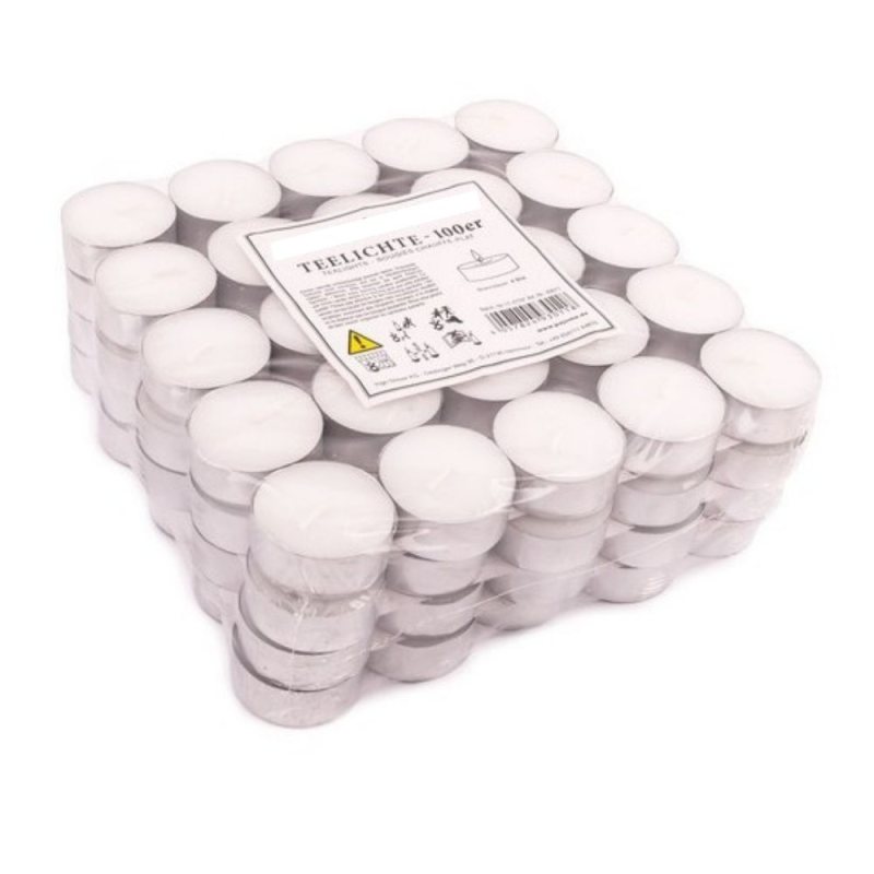 Unscented tealight candles 100 pcs