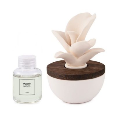 Diffuseur parfum fleur céramique - Lavande