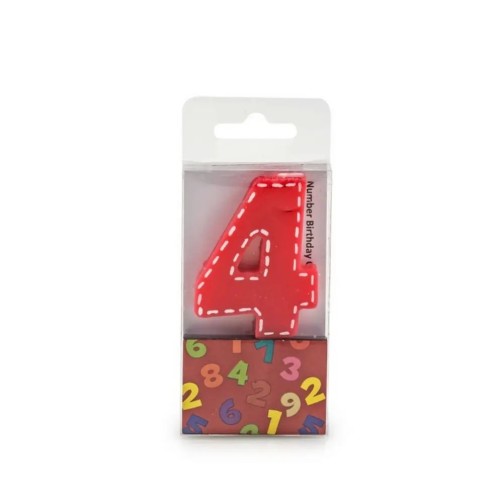 Chiffre 4 - Bougie d'anniversaire
