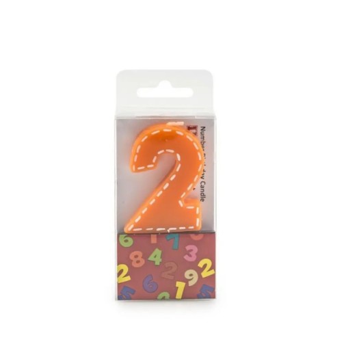 Chiffre 2 - Bougie d'anniversaire