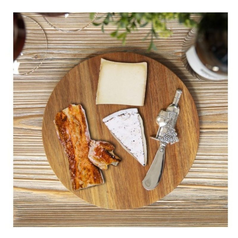 Piatto di formaggio d'acacia e salumi + coltello
