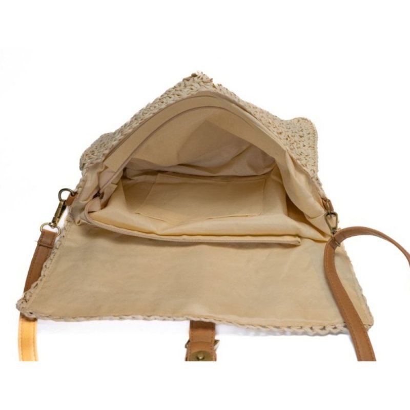 Pochette bandouli re tress e Elst Camel