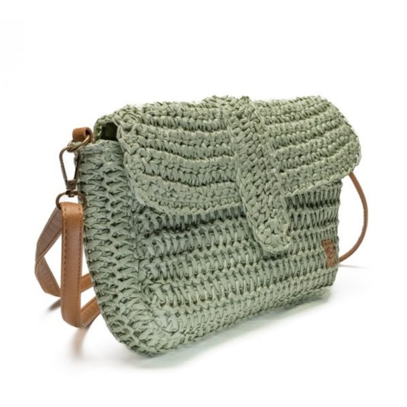 "Loenen" braided shoulder bag - Light green