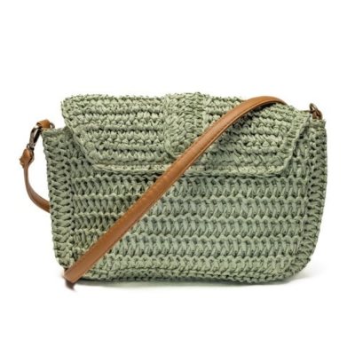 "Loenen" braided shoulder bag - Light green