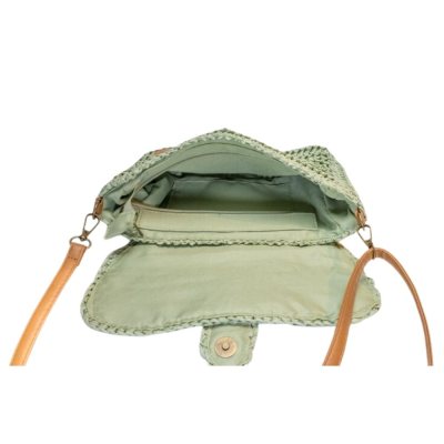 "Loenen" braided shoulder bag - Light green