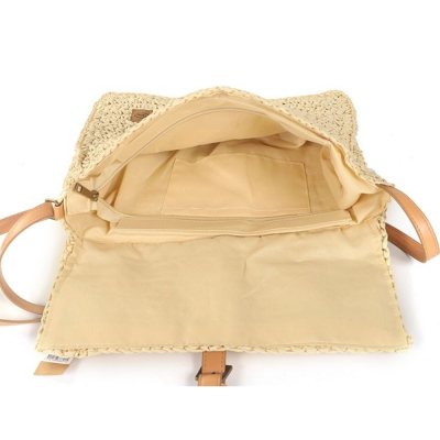 Woven shoulder bag "Loenen" - Natural