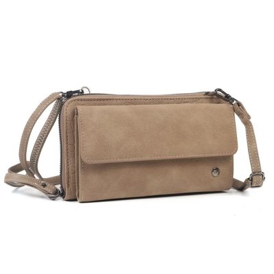 Alexandria Geldbörse mit Vordertasche - Taupe