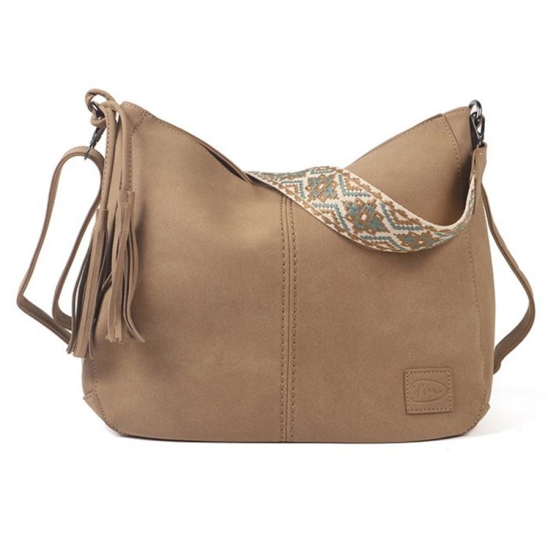 Shoulder bag with braided shoulder strap / Faro - Taupe
