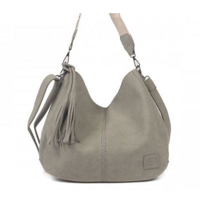 Shoulder bag with braided shoulder strap / Faro - Gray