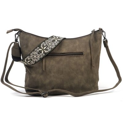 Shoulder bag with braided shoulder strap / Palma - Green