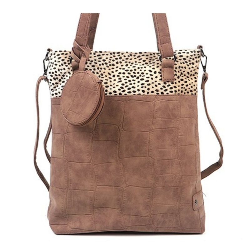 Handbag with shoulder strap / Lyon - Taupe