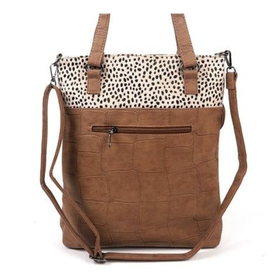 Handbag with shoulder strap / Lyon - Camel