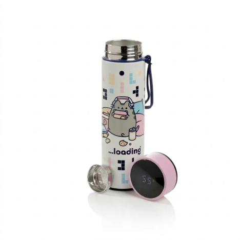 Isolierflasche Gamer-Katze Digitales Thermometer | Gecodart