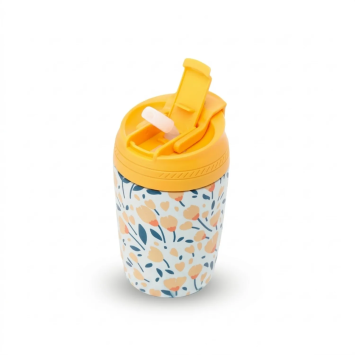 Thermos Isotherme Fleurs Boutons d'Or En Inox | Gecodart